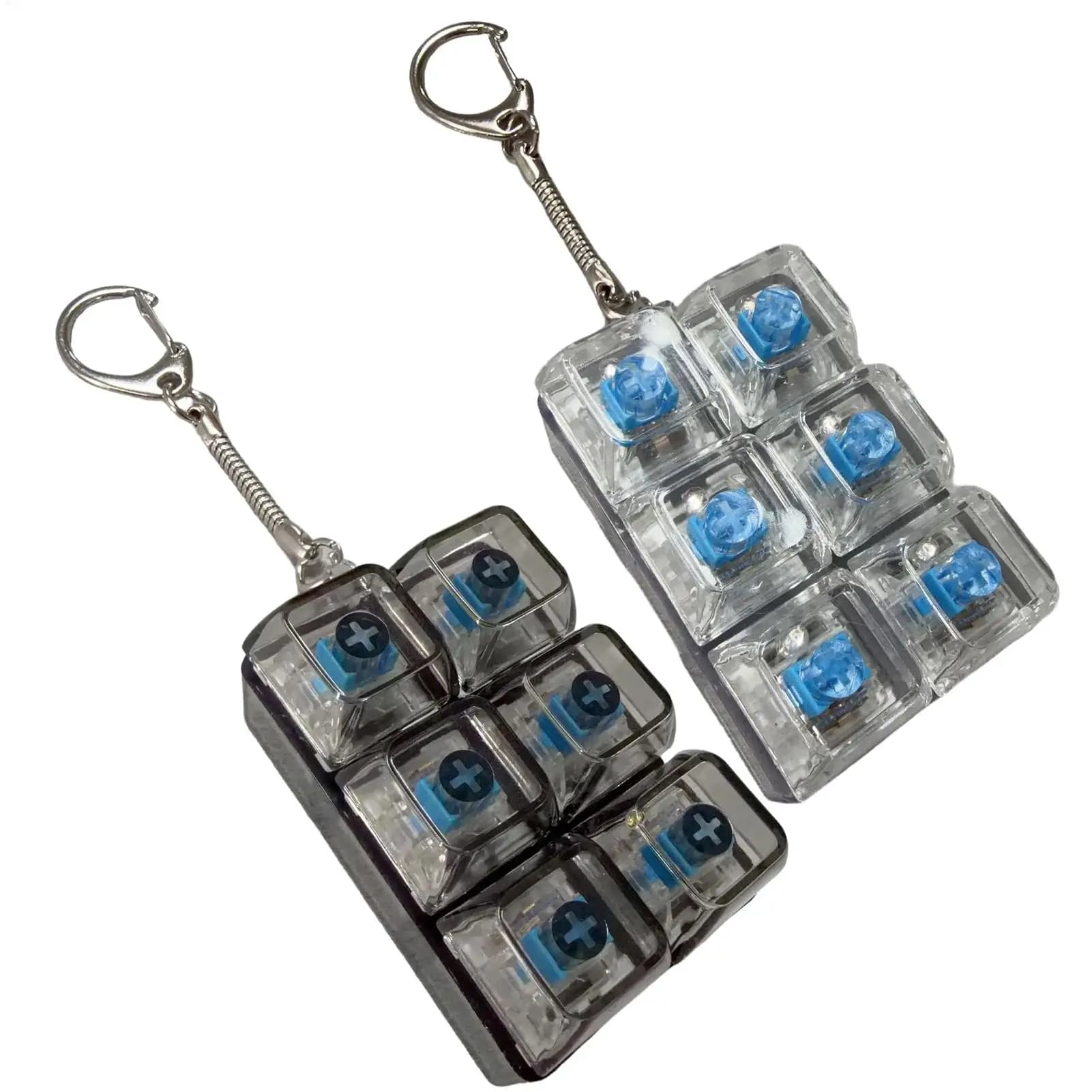 Fidget Toys: Portachiavi a Tastiera con Clicker in Cristallo, Giocattolo Sensoriale Antistress, Gadget Fidget per Adulti e Bambini