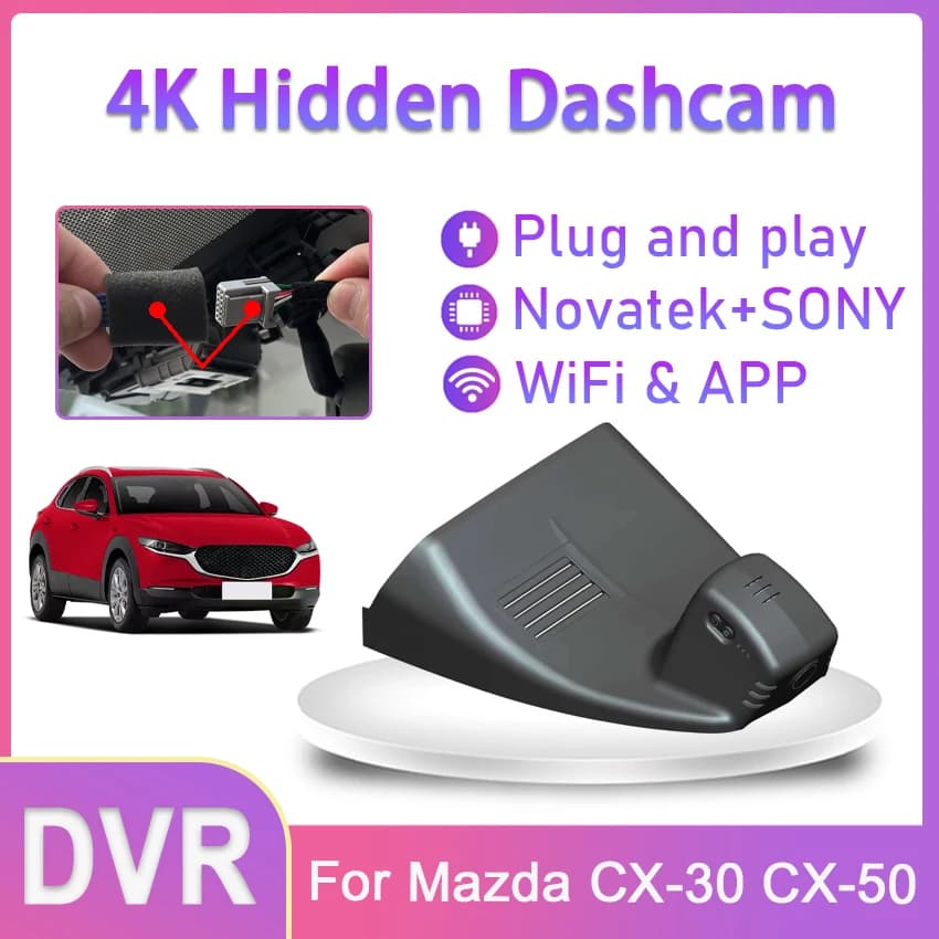 DVR camera for cars with integrated Wi-Fi, Plug and Play, original for Mazda CX-30 CX-50 CX30 CX50 EV 2023 2022 2021 2020