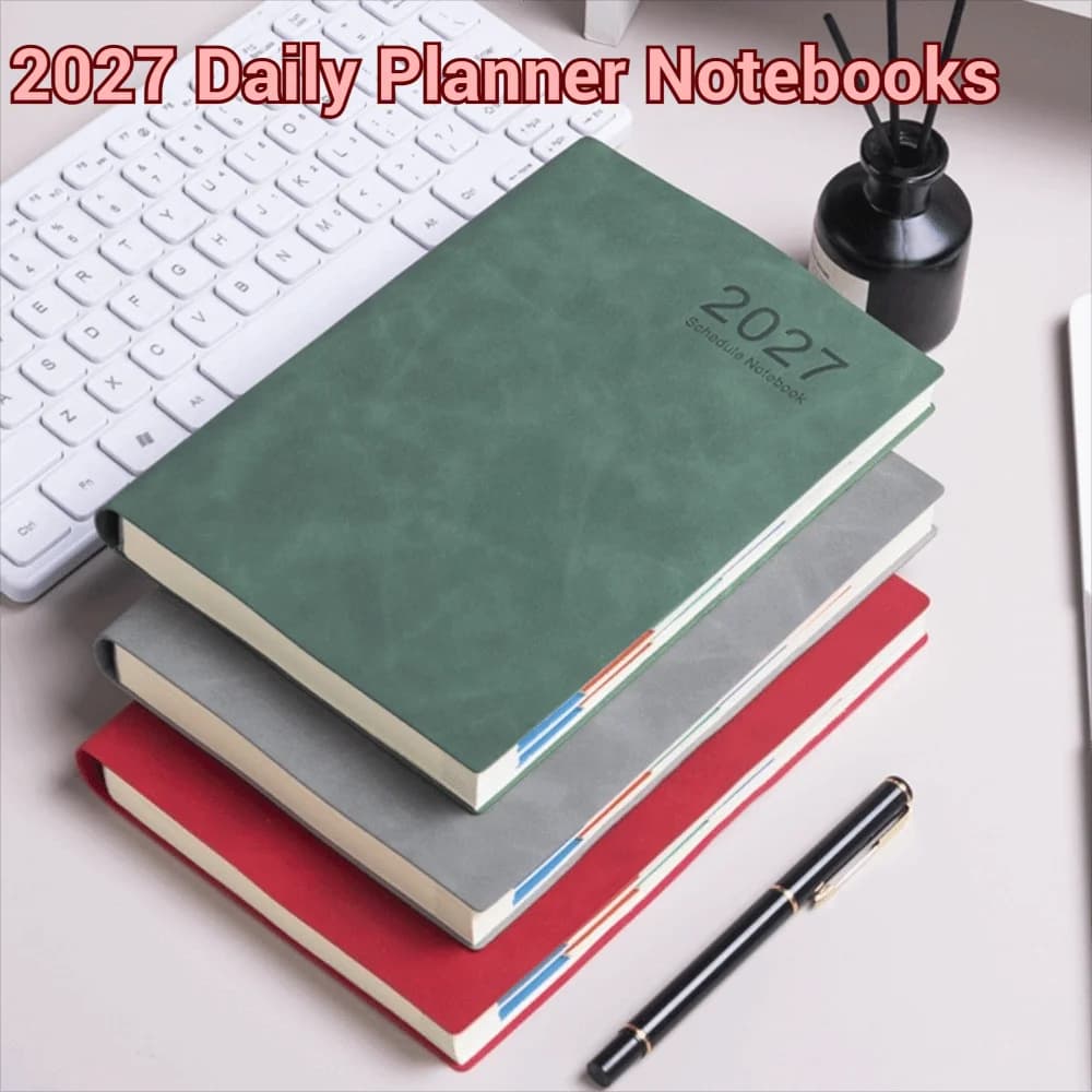 320 Pages 2027 Daily Planner Notebooks Portable Convenient Efficiency Schedule Notebook Multi Functional English/Spanish