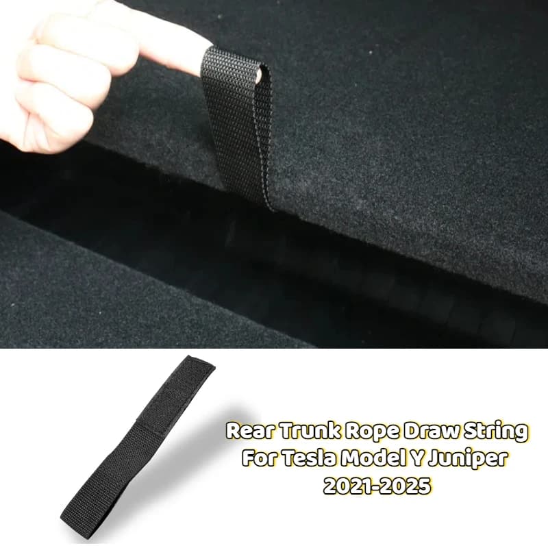 Baule posteriore Corda Disegna Corda per Tesla Modello Y Juniper 2021-2025 Scatola di Coda Aperta Copertura Maniglia Tirare Cinghie di Corda Accessori Auto