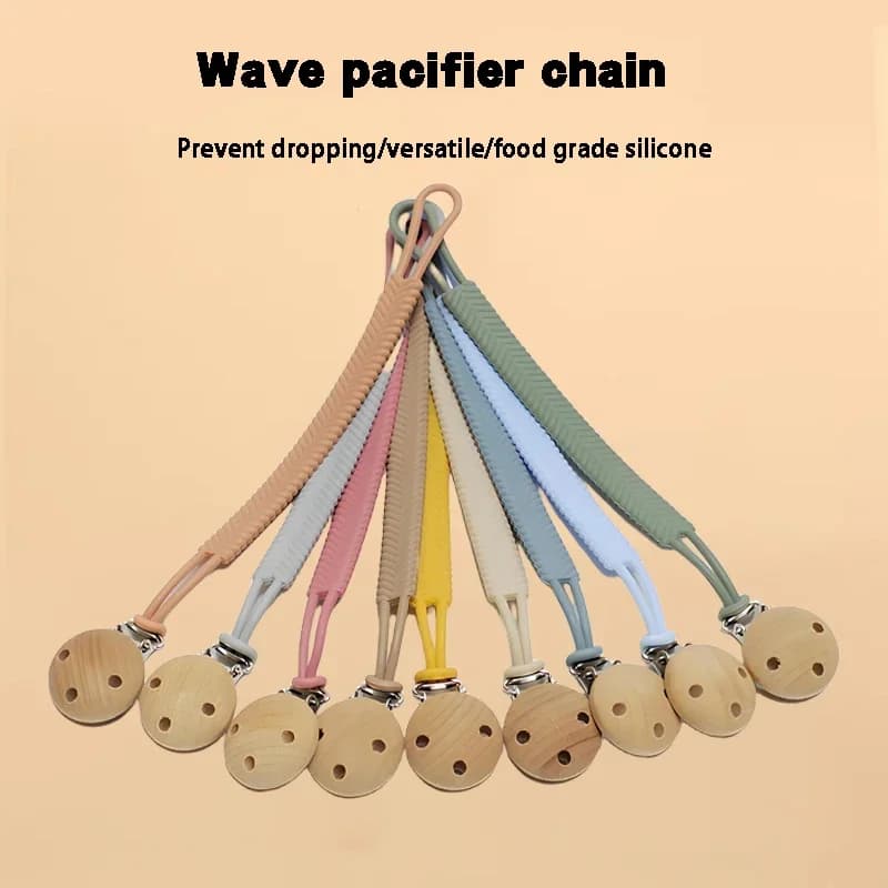 Clip per Ciuccio in Silicone Unisex, Supporto Universale per Ciuccio, Clip per Ciuccio Liscio per Neonati e Bambini, Regalo
