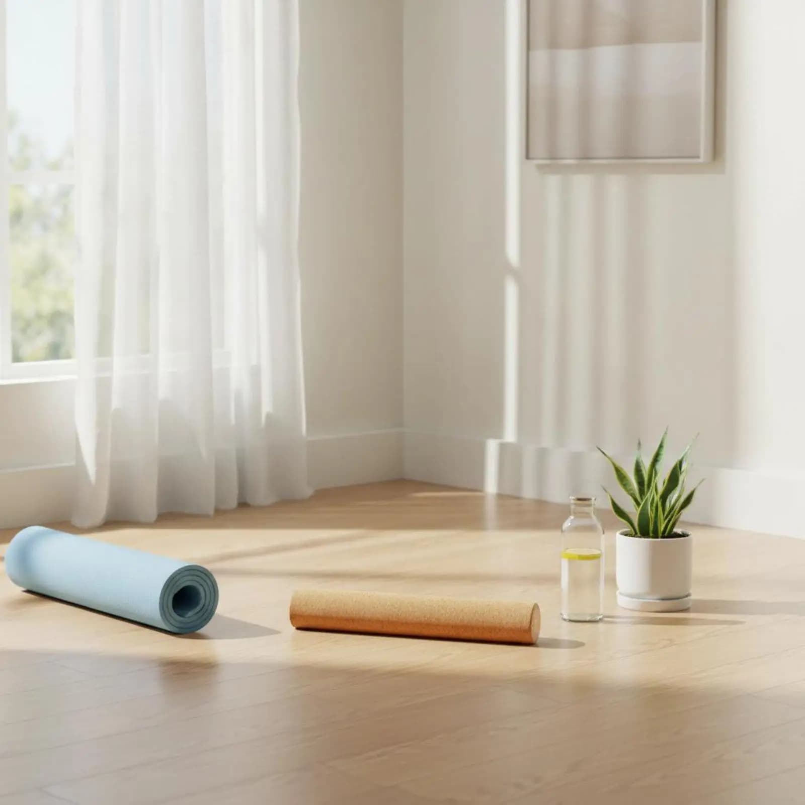 Cork Foam Roller Muscle Relief Mini Cork Roller Portable Handheld Massage for