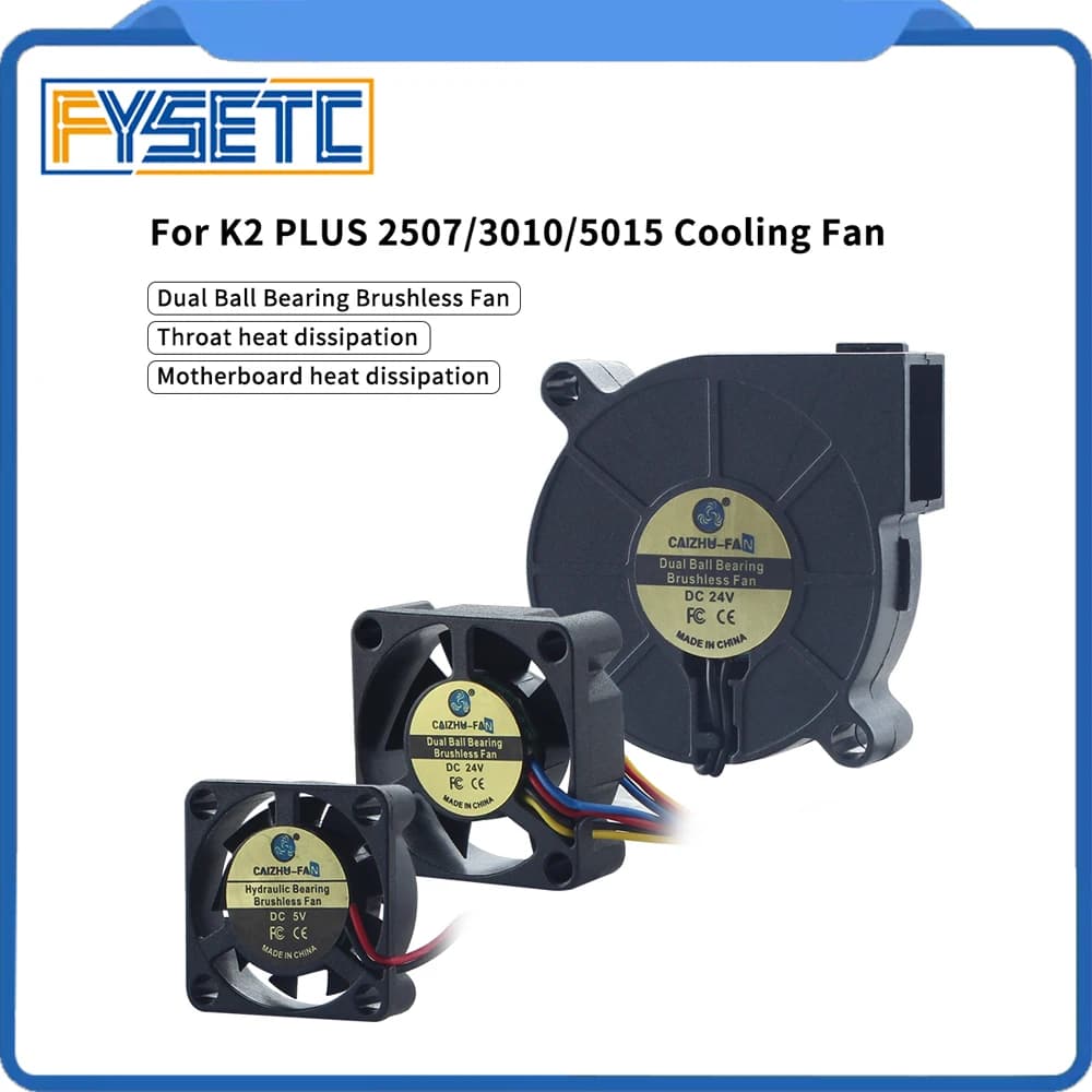 Per Creality K2 Plus 2507/3010/5015 Tubo della ventola Scheda madre Asse Ventole di raffreddamento Parti di ricambio per stampante 3D per K2