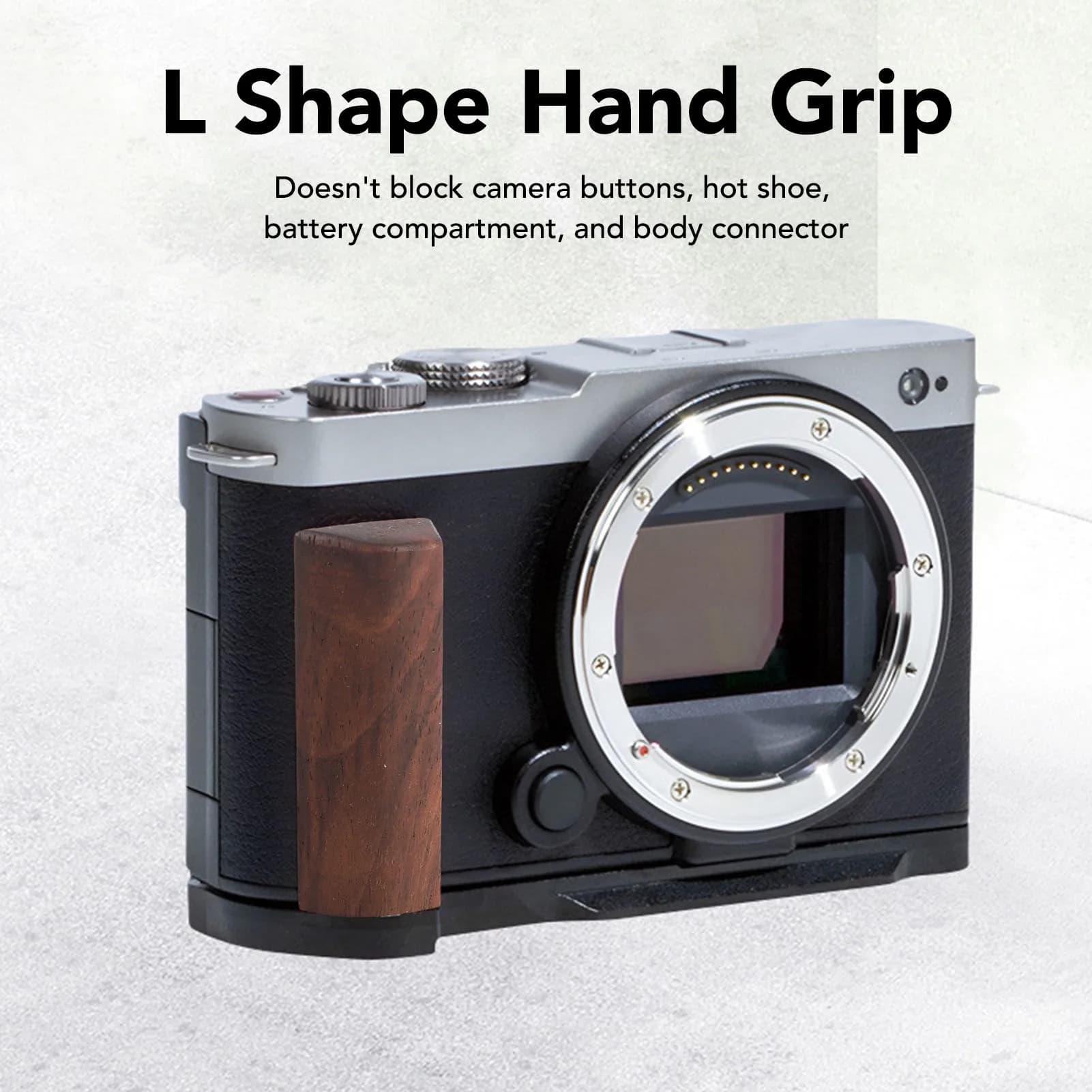 L-shaped handle L-shaped handle with quick release plate Non-slip aluminum alloy Easy installation for camera LUMIX S9