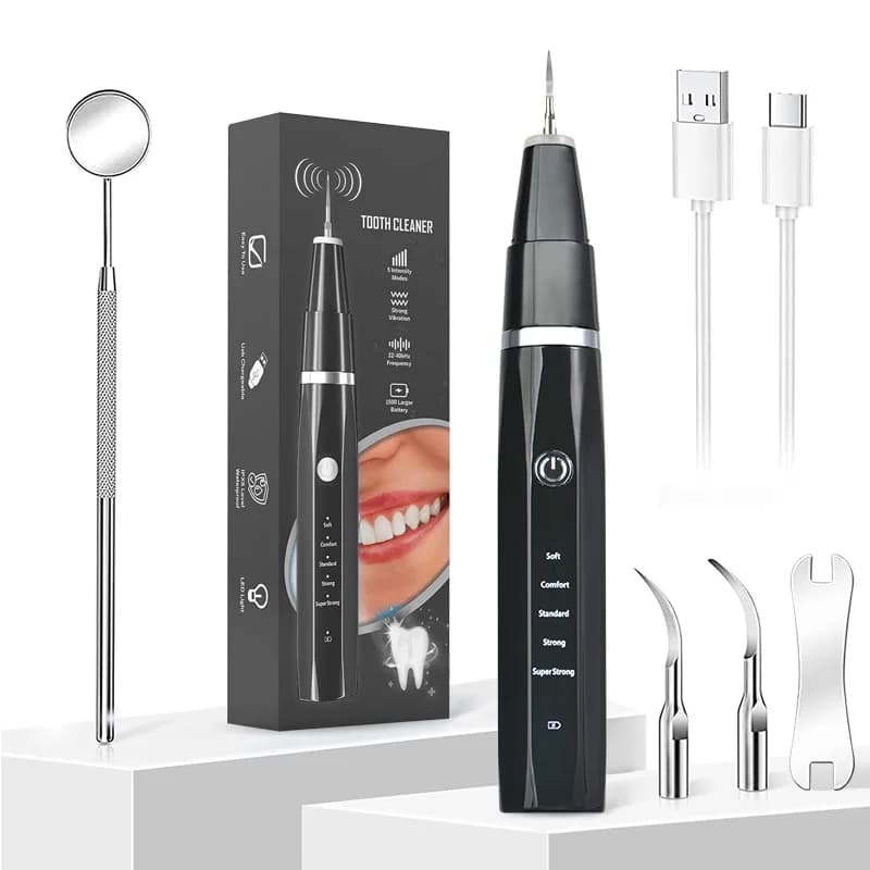 Electric tooth cleaner, home dental cleaner to remove tartar, ultrasound dental cleaner, tooth whitener and instrument
