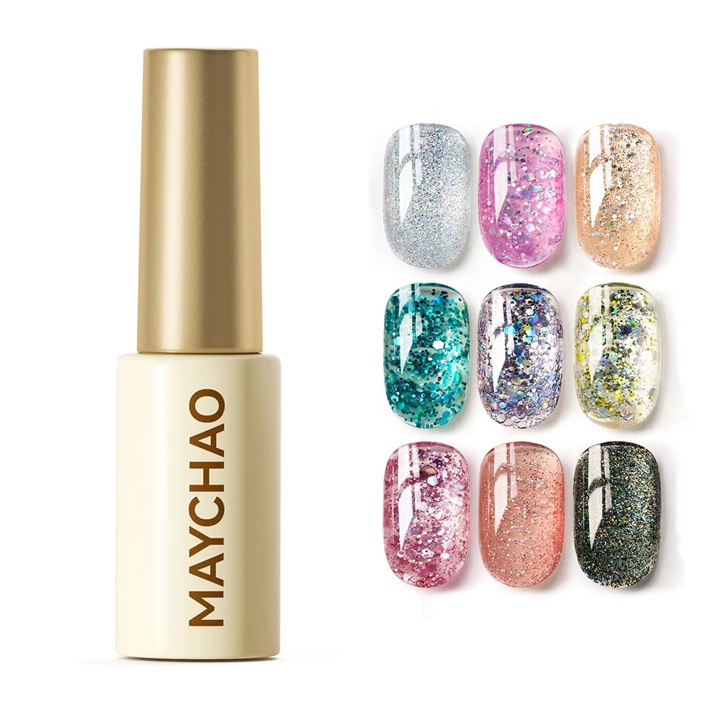 MAYCHAO Gel smalto per unghie 26 colori 5ml Glitter Soak Off UV LED smalti semipermanenti per unghie Manicure prodotti per unghie