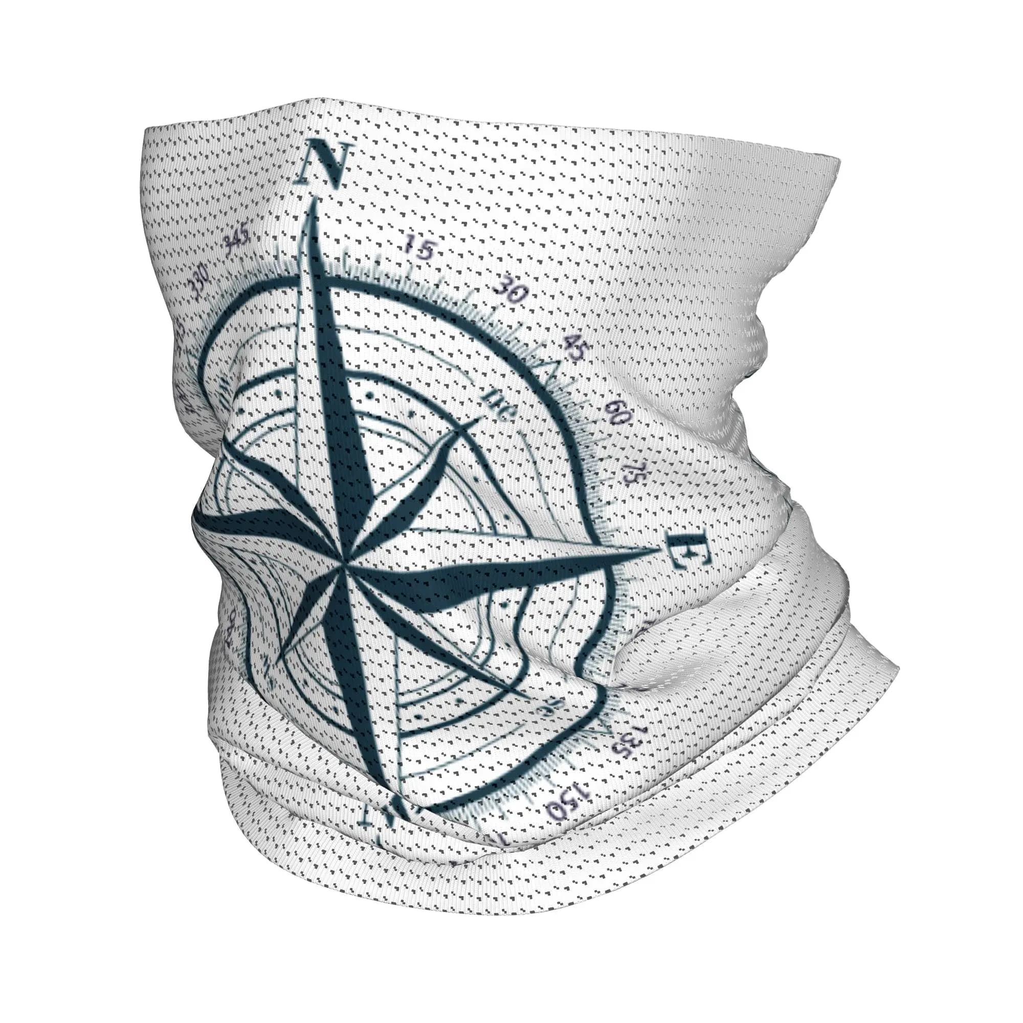 Scaldacollo Bandana Personalizzato con Bussola Nautica, Sciarpa Invernale da Sci e Trekking per Uomo e Donna, Copriviso con Ancora e Barca