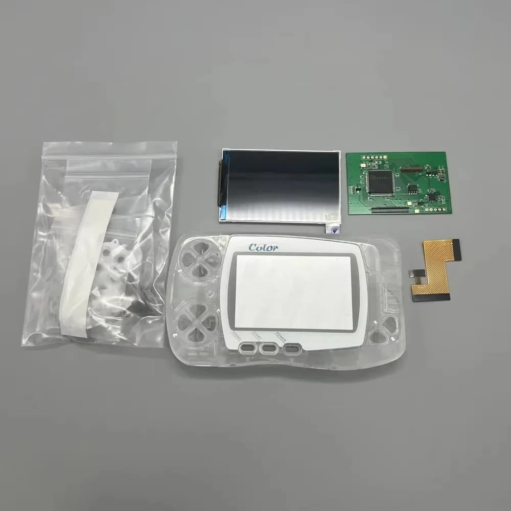IPS LCD Screen DIY Kit Backlight Brightness For Bandai Wonder Swan Color WSC Game Console. No need to cut the shell