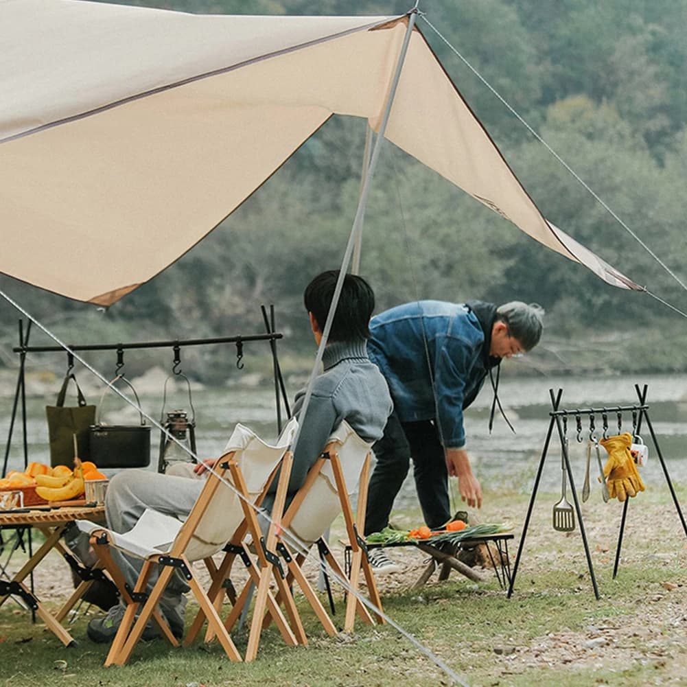 Tavolo Pieghevole in Rete di Ferro con Piano d'Appoggio e Borsa, Scrivania Multifunzionale in Rete di Ferro per Picnic, Griglia da Campeggio per Cucinare in Giardino, Barbecue e Feste