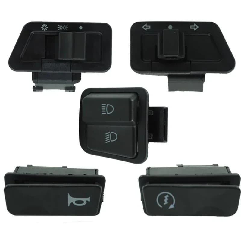 5 pezzi moto avviamento fascio alto/basso faro clacson indicatori di direzione interruttori a pulsante per GY6 ATV Dirt Bike ciclomotore scooter