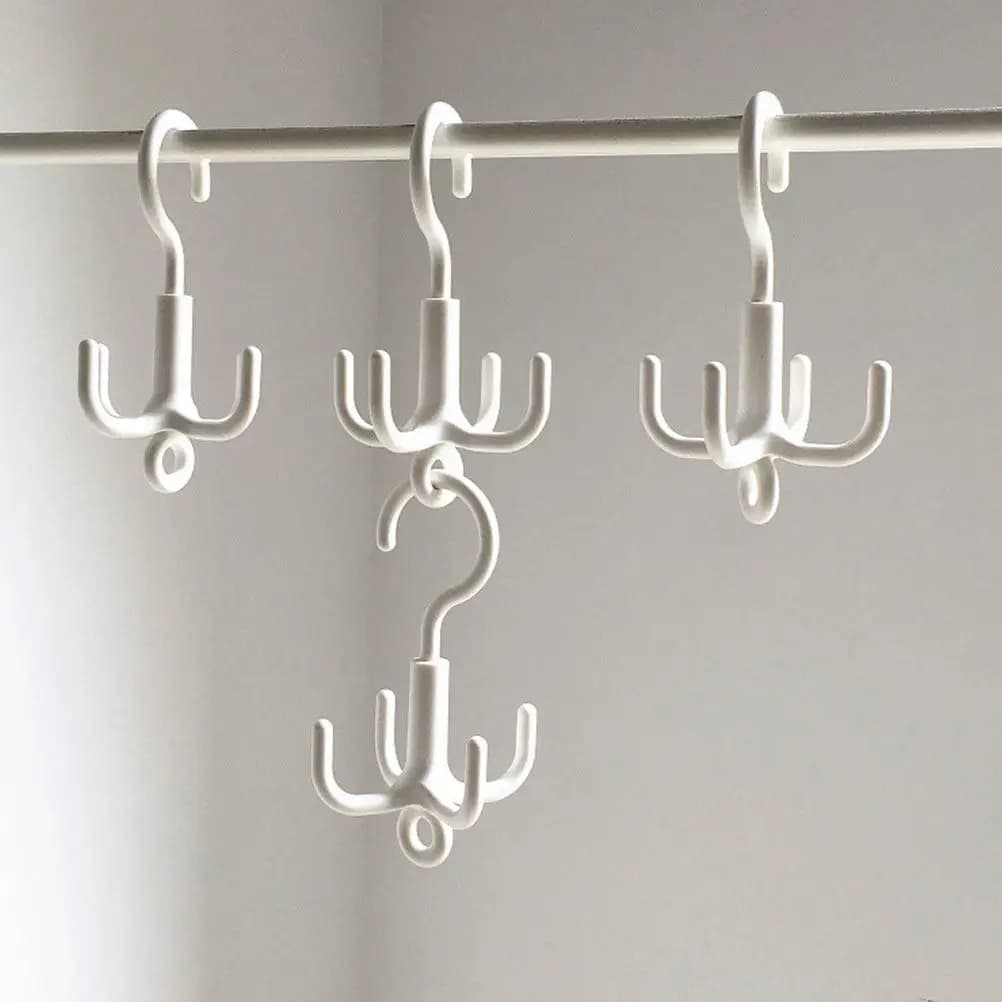 2 Pezzi Ganci Girevoli per Stendibiancheria, Appendiabiti Multiuso Resistente per Vestiti, Calze, Biancheria Intima, Scarpe, Borse, Lavanderia Domestica