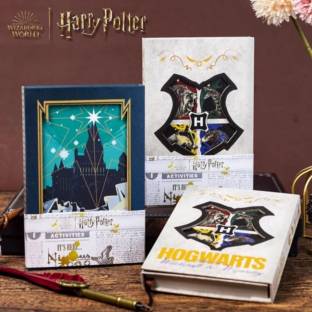 Notebook autentico di Harry Potter Libri con copertina rigida Hogwarts Cartoon Planner Manuale Forniture per studio per ufficio Regali per ragazze per studenti