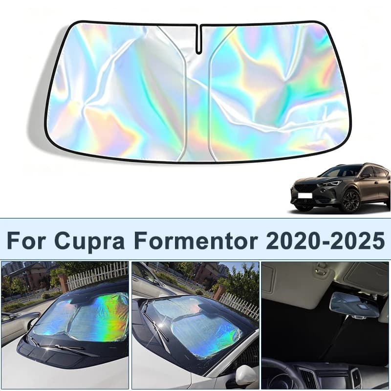 Parasole Pieghevole per Parabrezza Anteriore per Cupra Formentor 2020-2025, Protezione UV Riflettente, Accessori Interni Auto