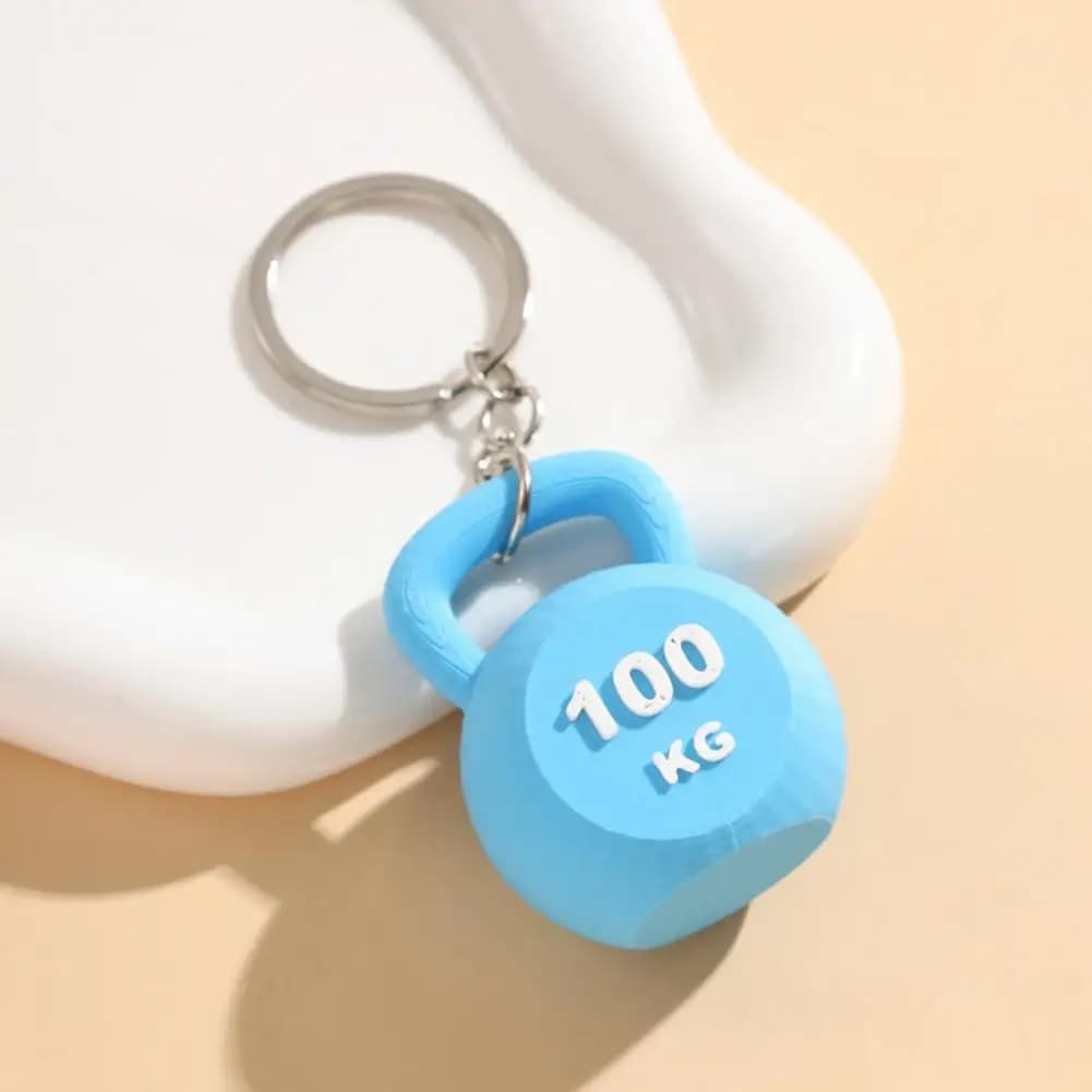 Portachiavi Accessorio Fitness: Mini Kettlebell Stile Sportivo, Ciondolo Portachiavi Imitazione Sollevamento Pesi per Zaino