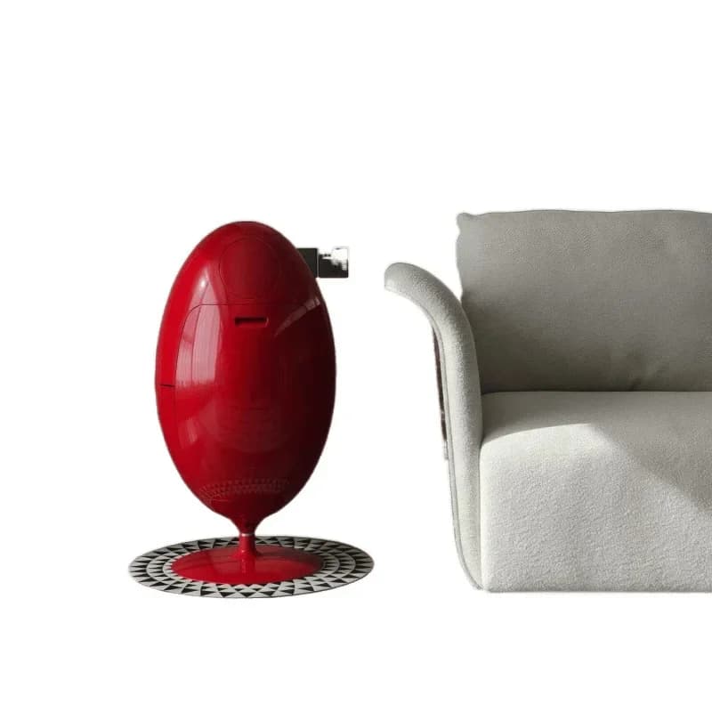 Dinosaur egg trash can, living room bedroom rotating ring egg-shaped storage bucket