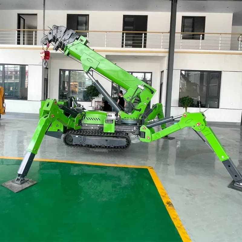 Remote Control Telescopic Boom Spider Crane 3 Ton 3t Mini Crawler Spider Crane Installation Construction Maintenance Projects
