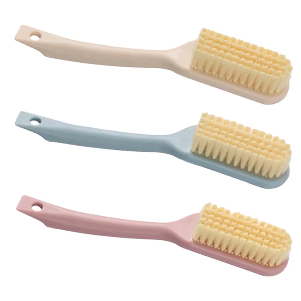 Set di 3 Spazzole per Scarpe Morbide e Versatili con Manico Lungo per Pulizia, Lucidatura e Rimozione Macchie, Strumento per Pulizie Domestiche