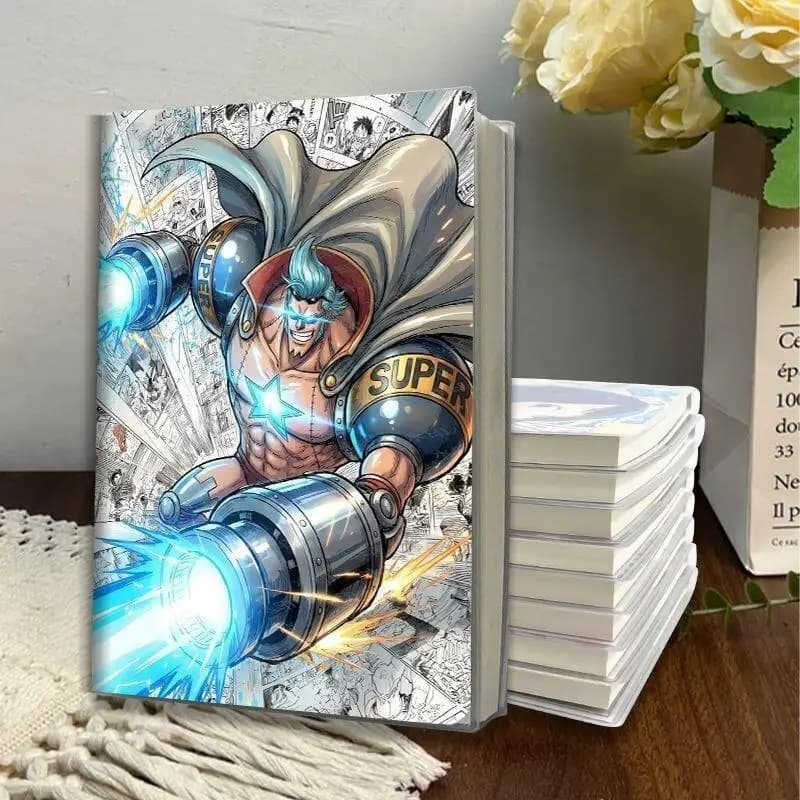 Quaderno One Piece con stampa A5, diario spesso per la protezione degli occhi, per studenti, forniture scolastiche e per ufficio, regalo anime Kawaii, agenda con copertina rigida