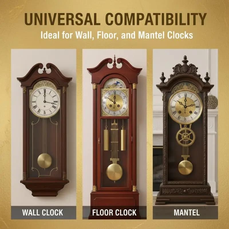 New 5Pcs Old Style Mechanical Clock Wall Clock Base Clock Metal Accessories Antique Newspaper Clock Floor Pendulum Spring