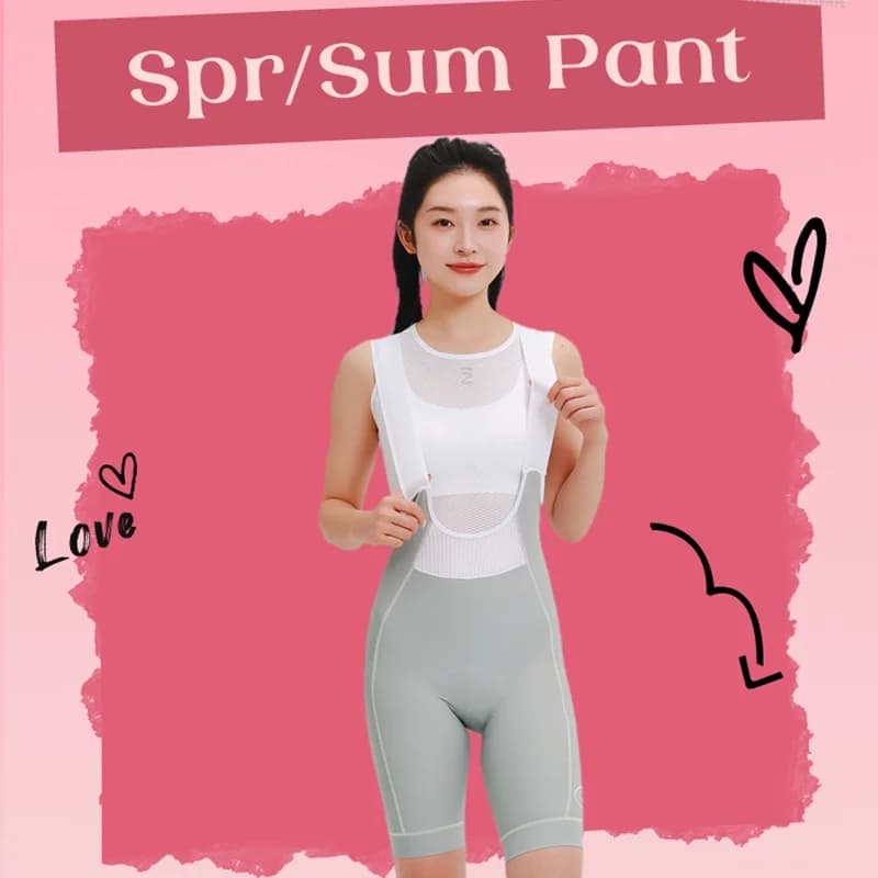 INBIKE Pantaloncini da ciclismo da donna con cinghie elastiche Cuscino imbottito per comodi sport all'aria aperta su strada Mtb