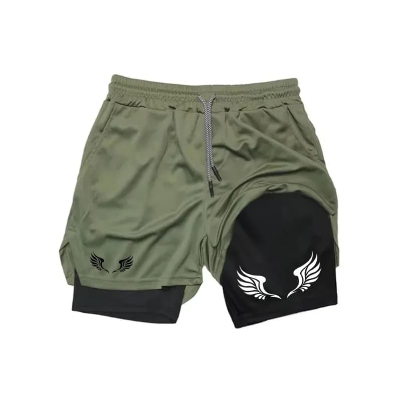 Modello 2026 - Pantaloncini neri a 2 strati, realizzati in tessuto leggero e traspirante, perfetti per lo sport e l'abbigliamento casual