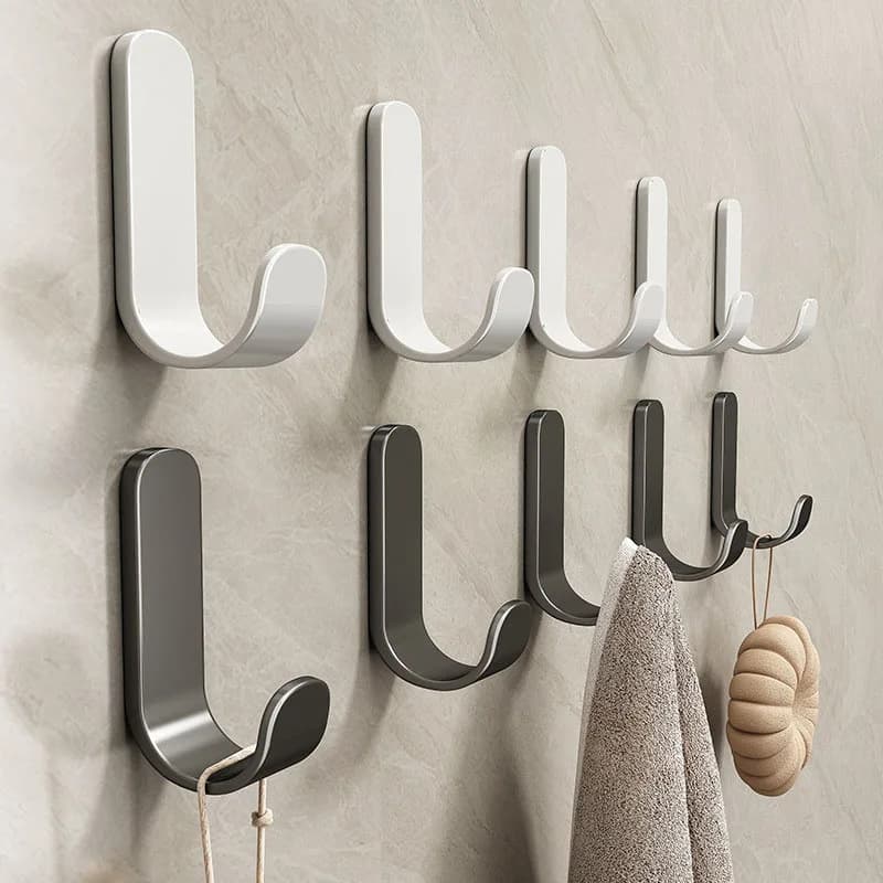 Wall Hooks Self-adhesive Resistant Wall Hooks Towels Hooks For Door Keychain Clothes rack Kitchen Bathroom Accessories Home Organizer