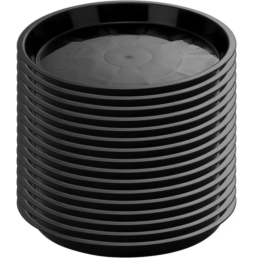Set of 16 14.2 Pneumatic Plastic Subduits, Plant Irrigation Trays, Round Subduits Resistent for Interior and Exterior