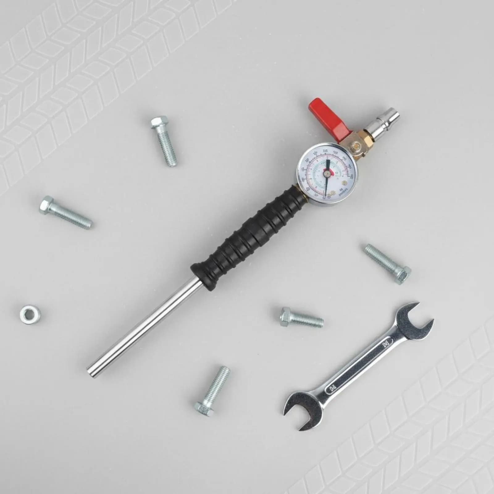 Asta per Gonfiaggio Rapido Pneumatici, Gonfiatore Manuale Facile da Usare, Asta con Attacco per Aria, Strumento per Veicoli Antiscivolo e Antiperdita, Impugnatura Antiscivolo per Garage