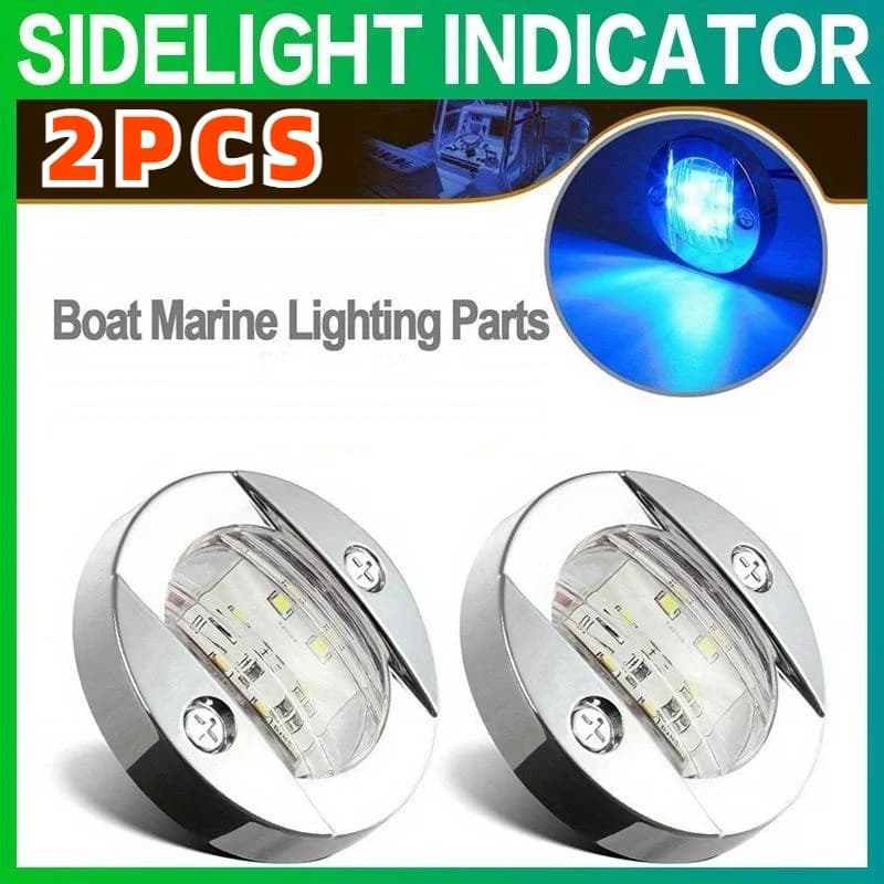 2PCS 12V Boat Marine Lights Navigation Waterproof Marker Lamp For Truck RV Yacht Transom Anchor Stern DC 12V 6LED Stern Light