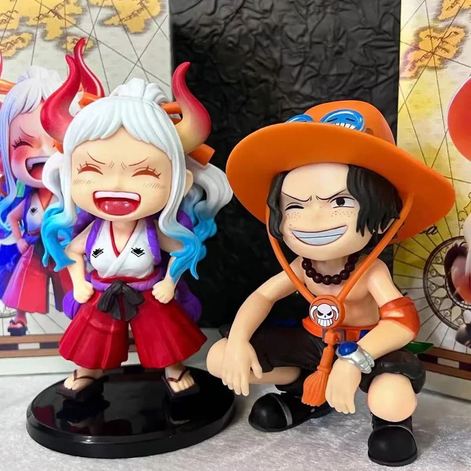 13 cm One Piece Ace Yamato Personaggi Anime Action Figure in PVC Modellino Giocattolo da Collezione Regalo per Bambini