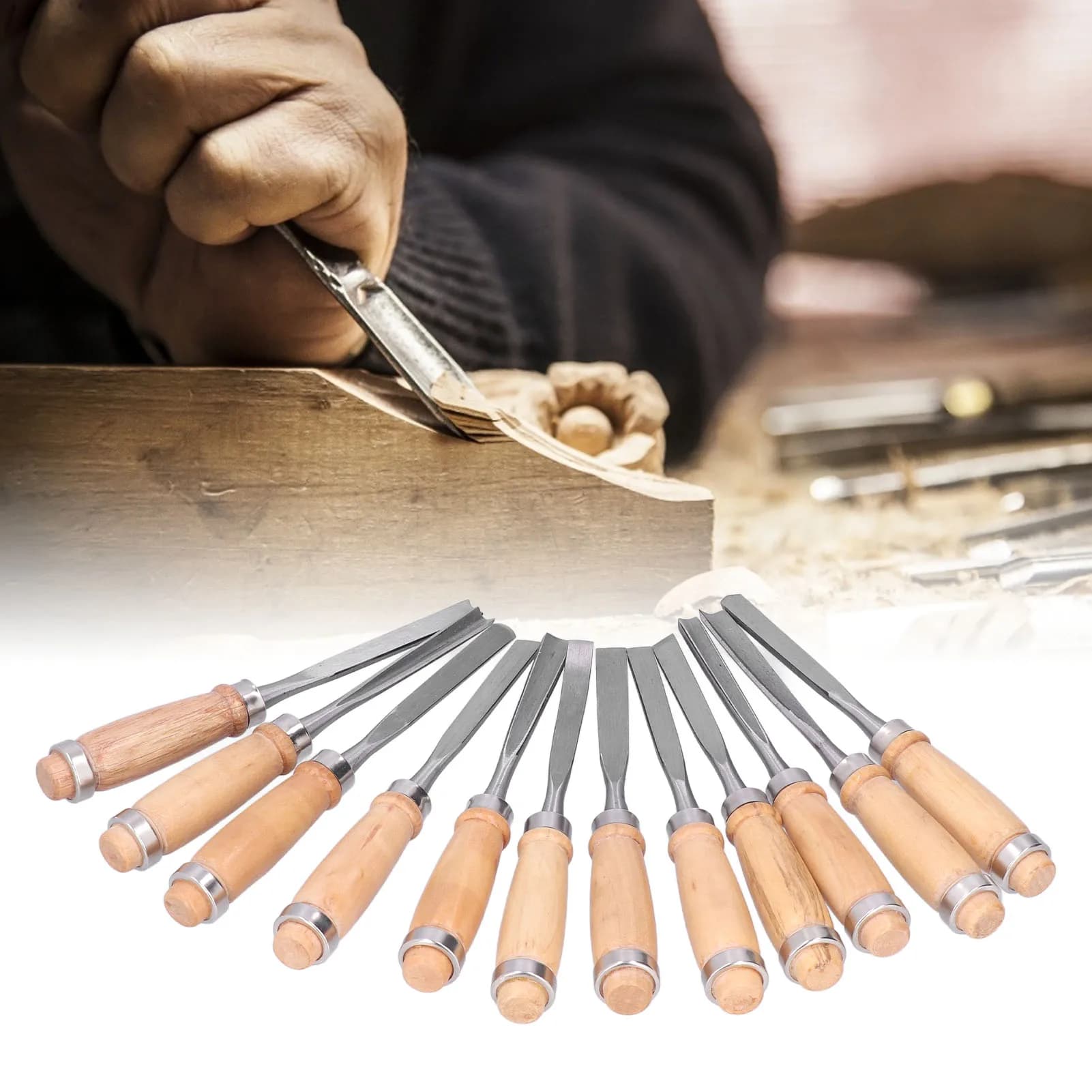Wood Torniture Scalpel Set, Slot Tools & Separations, Wood Cutlery Accessories, 8 Inch Scale for Wood Processing