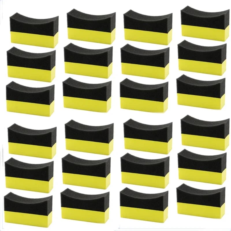 10Pc Pneumatici Lucidatura Ceretta Spugna Dettagli Applicatore Spugna Applicatore Pad Lavaggio Dei Pneumatici Pulisci Strumento di Pulizia Spazzola di Pulizia Auto