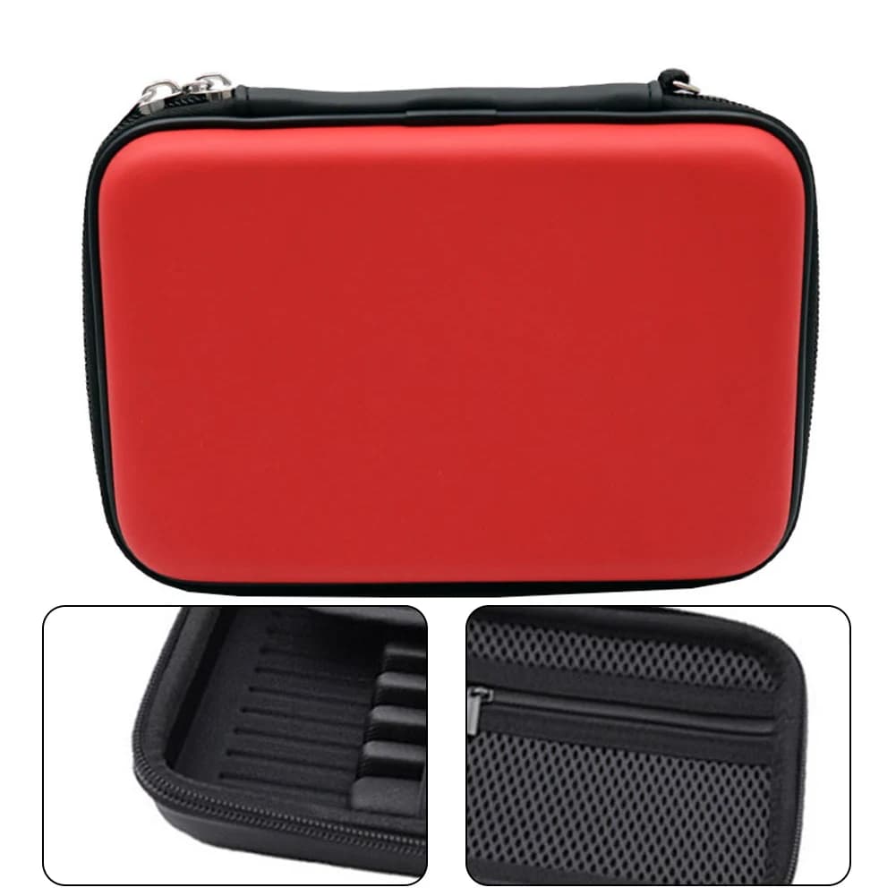 Borsa porta-punte per freccette professionale, borsa da viaggio per riporre accessori per freccette, divisori con tasche in rete