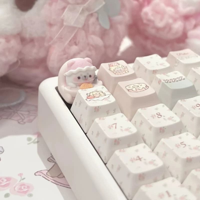 Seal Baby Dining Chair Theme Keycaps Set 3D Resin Single Custom Original Handmade Keycaps for Mechanical Keyboard Accessories