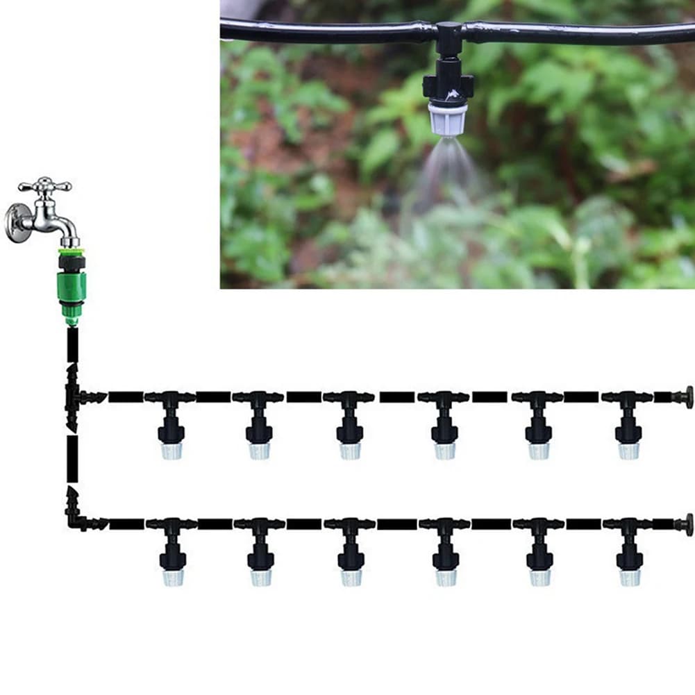 Kit Irrigazione a Goccia Portatile 10/20M per Giardino, Set Automatico per Irrigazione a Goccia, Strumenti per Giardinaggio a Risparmio Idrico per Agricoltura e Giardino