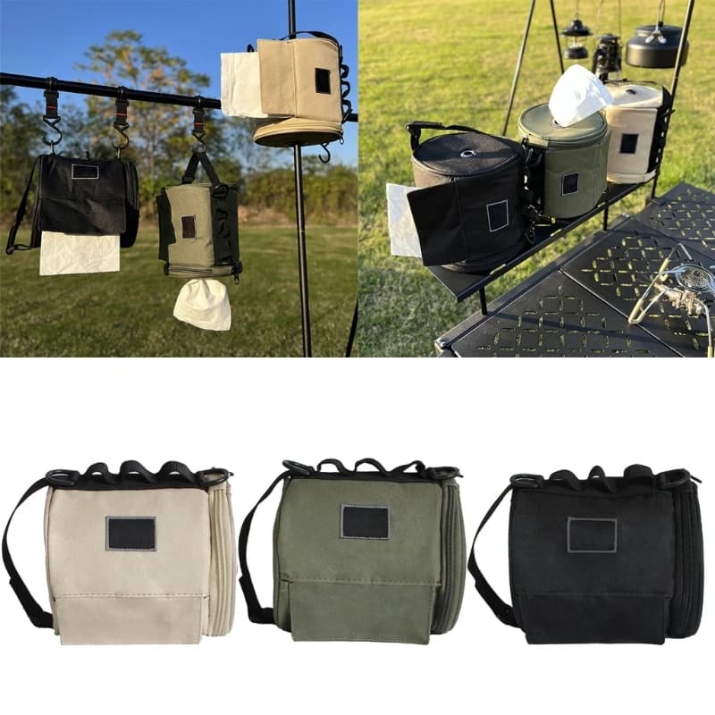 Custodia per fazzoletti da campeggio all'aperto Porta fazzoletti portatile Borsa per tovaglioli da viaggio Porta carta igienica da campeggio leggero