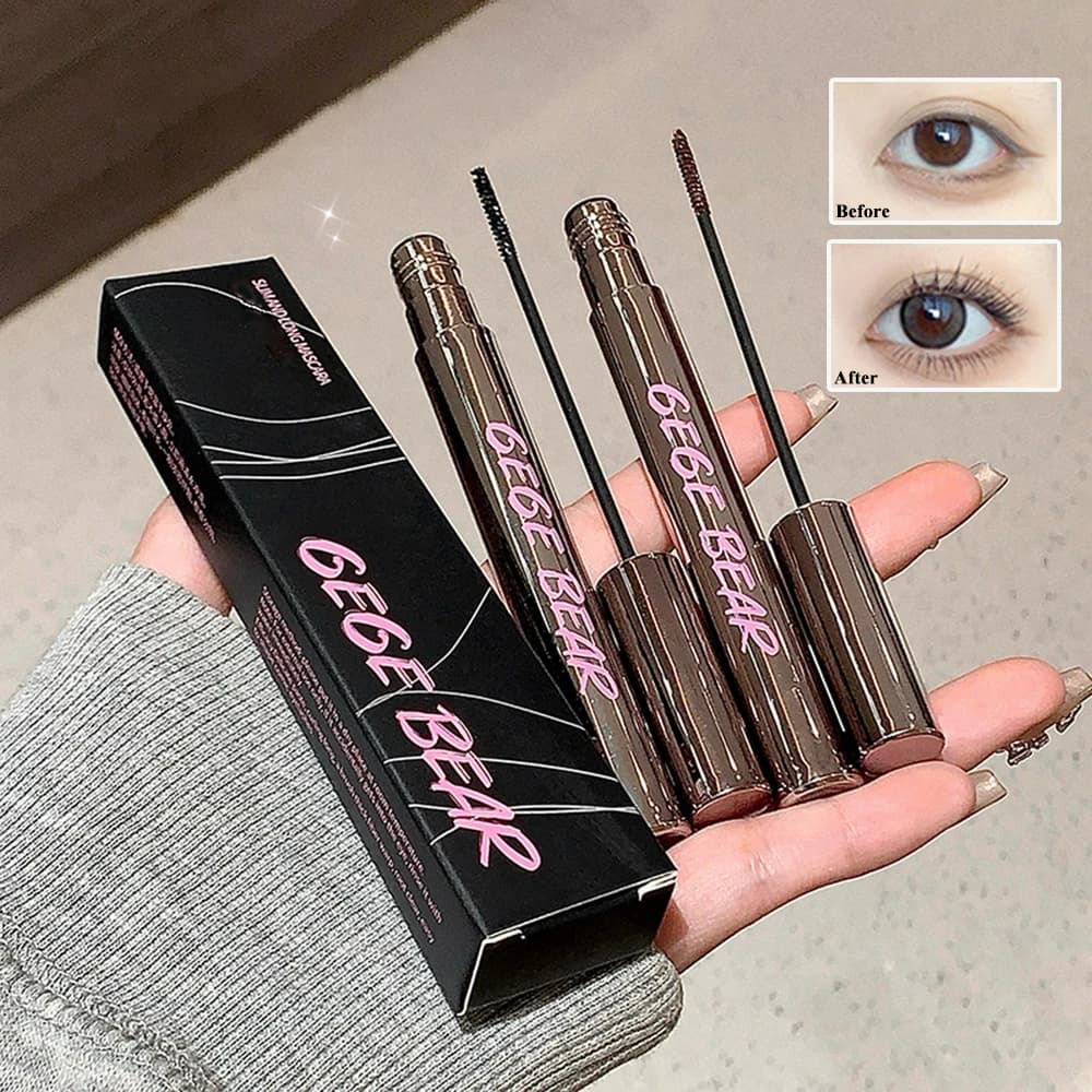 Gege Bear Mascara arricciante lungo Curling naturale Impermeabile Impostazione a lunga durata Primer per ciglia non sbavate