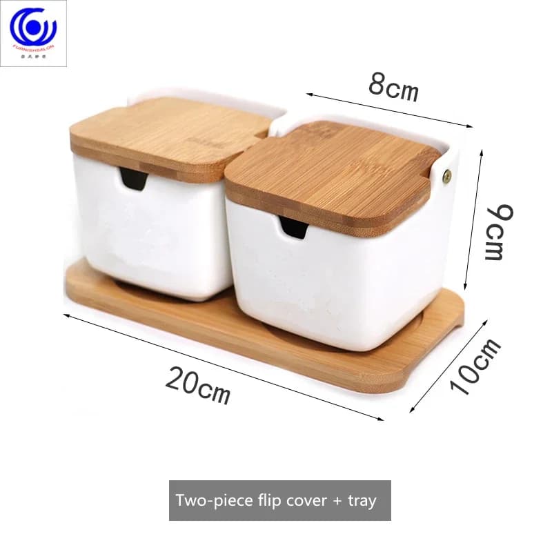 Set di barattoli per condimenti in ceramica, cucina con sale, barattolo di zucchero, scatola per condimenti in glutammato monosodico per uso domestico