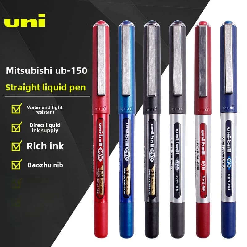 Japan Uni Mitsubishi UB-150 Gel Pen Impermeabile/resistente all'acqua 0,38/0,5 mm Uni-Ball Eye Roller Pen Penne a sfera Forniture per ufficio e scuola
