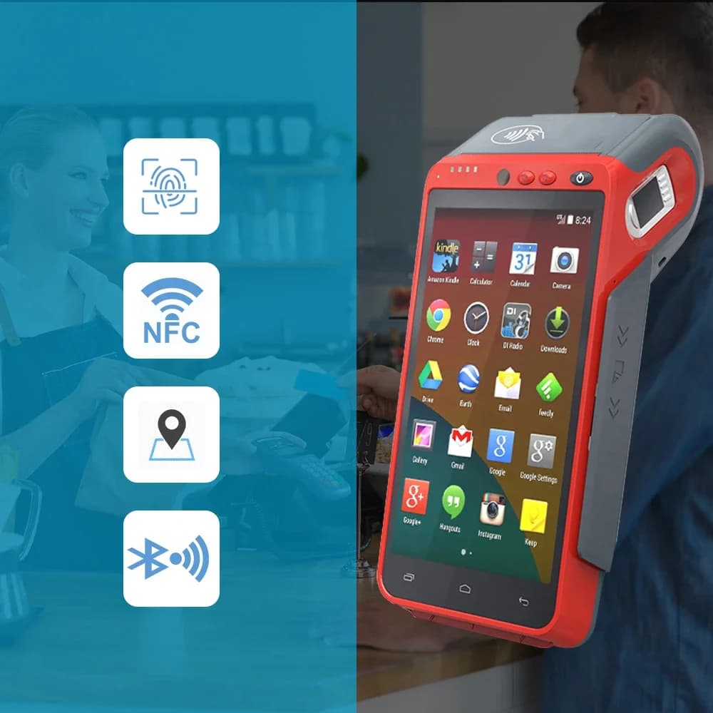 4G WIFI NFC All In One Touch Card Reader Terminale POS per impronte digitali HCC-Z100