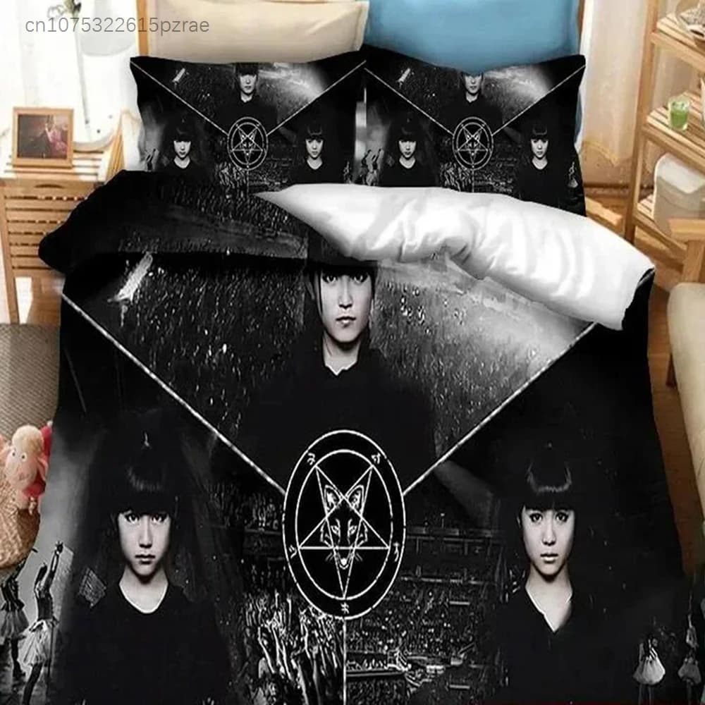 BABYMETAL Rock Band Bedding Set Printed Bed Set With Pillowcase Bed Duvet Cover Soft Queen King Size Bedclothes Home