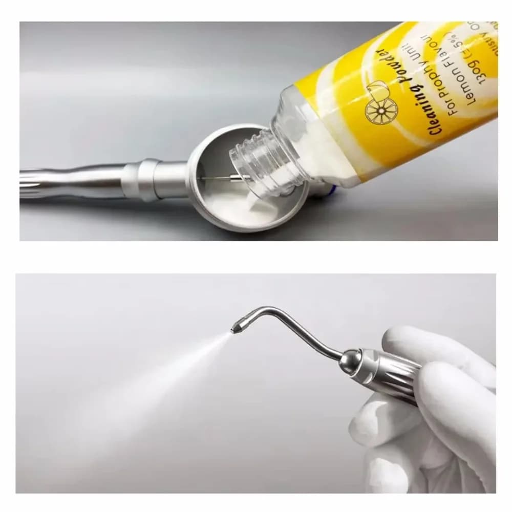 Powder for Dental Polishing, Professional Essence for Macchie Removal and Tooth Whitening, 3 Aromas for Use in Dental Clinic