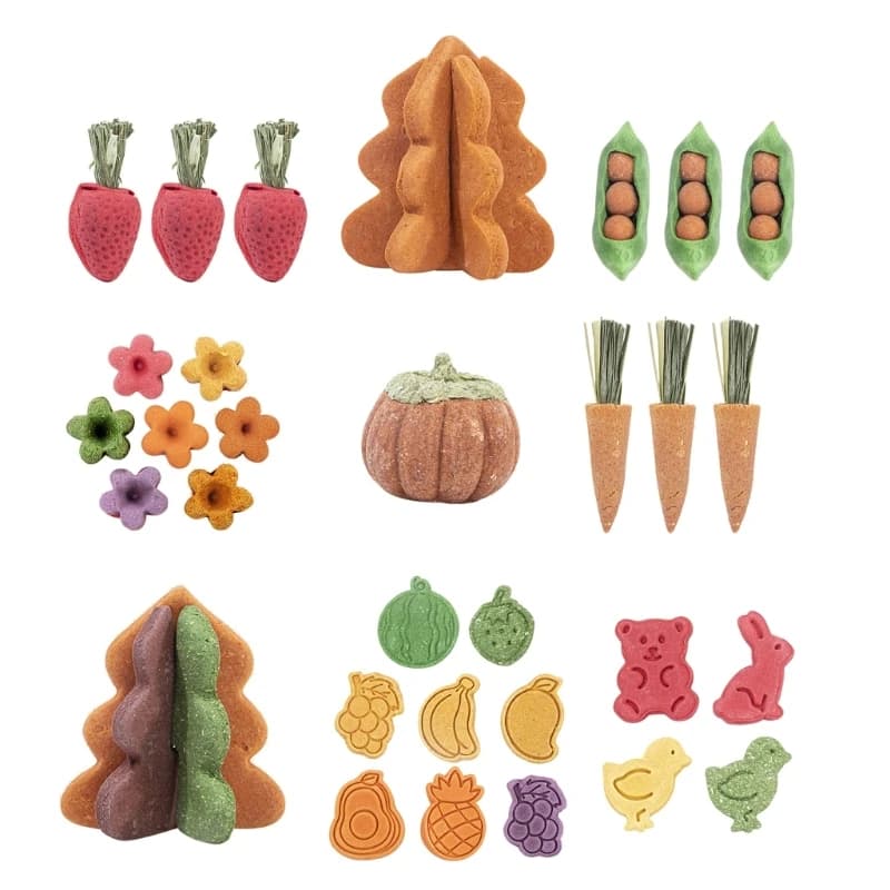 Porcellini d'India, criceti, conigli, denti, frutta, biscotti, piccoli animali da masticare, giocattolo A0KF