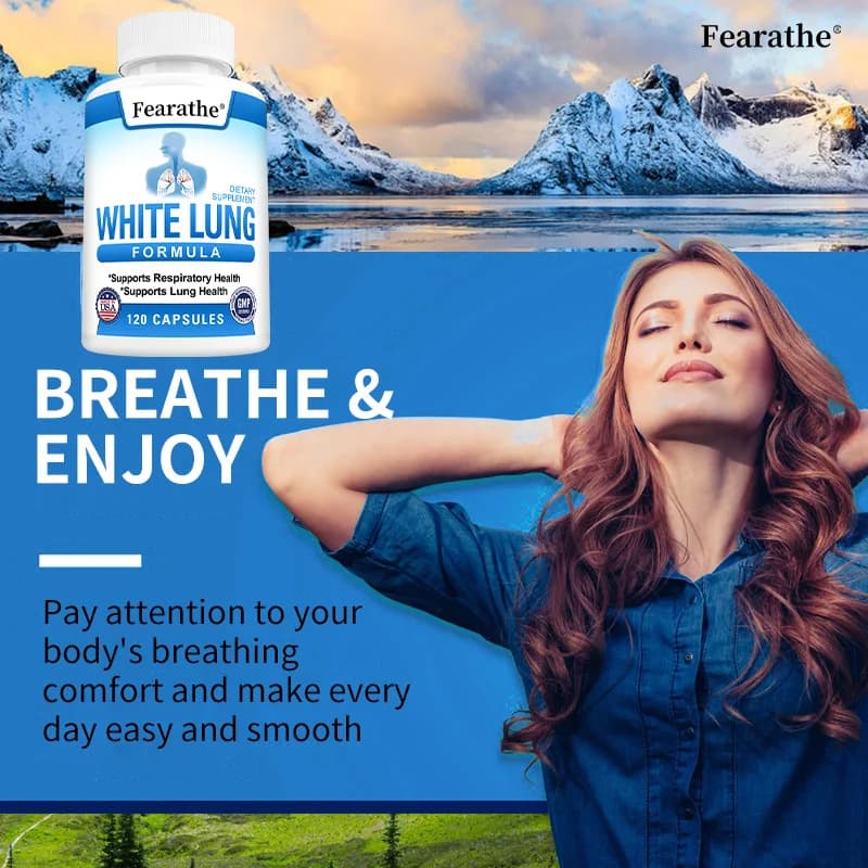 Daily food supplement, natural formula for lung health, supports bronchi, respiratory system and immune system, non GMO
