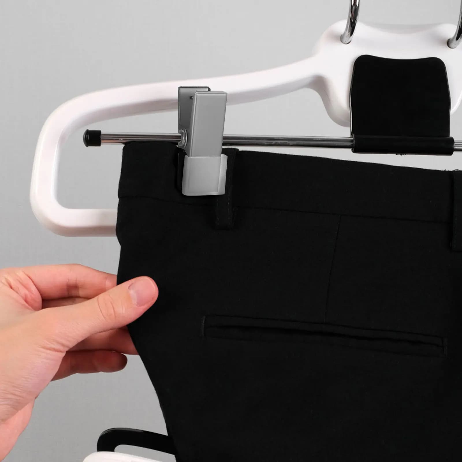 20Pcs Soft Silicone Pant Hanger Clips Non Slip Grip Pads Clothes Hanger Clips Protector Trouser Rack Anti Slip Accessories