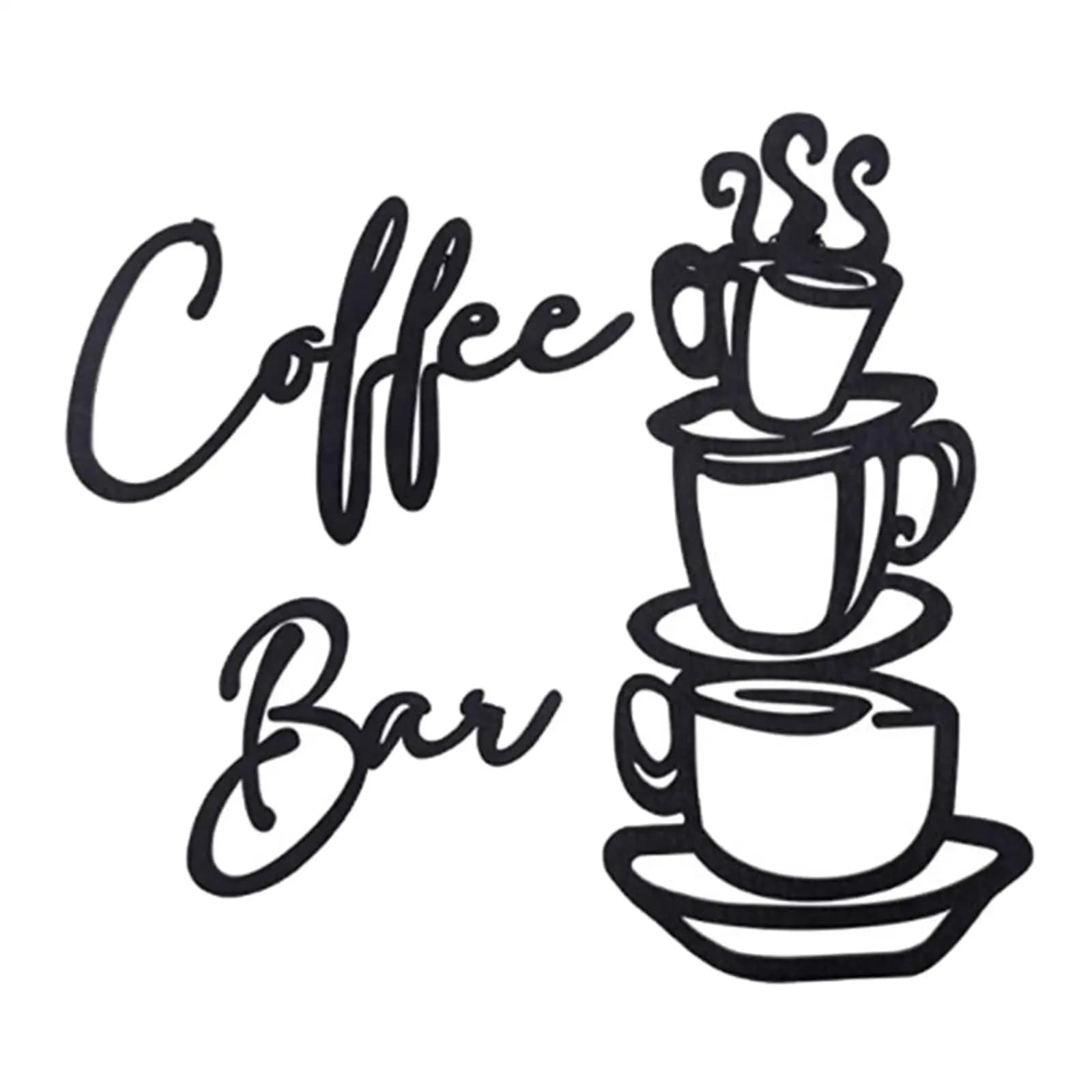 Creative Coffee Cup Wall Clock Acrylic Silent Mechanism Decorative Wall Art for Kitchen Living Room Bedroom