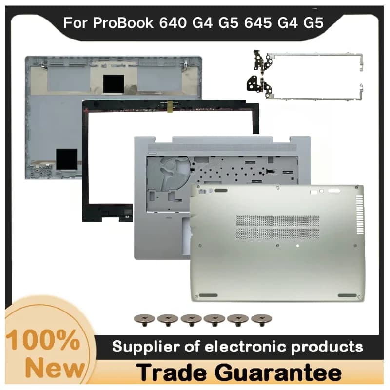 Nuovo per Kailxuling ProBook 640 G4 G5 645 G4 G5 Series: Cover posteriore LCD / Cornice anteriore / Cerniere / Poggiapolsi / Scocca inferiore (A, B, C, D)