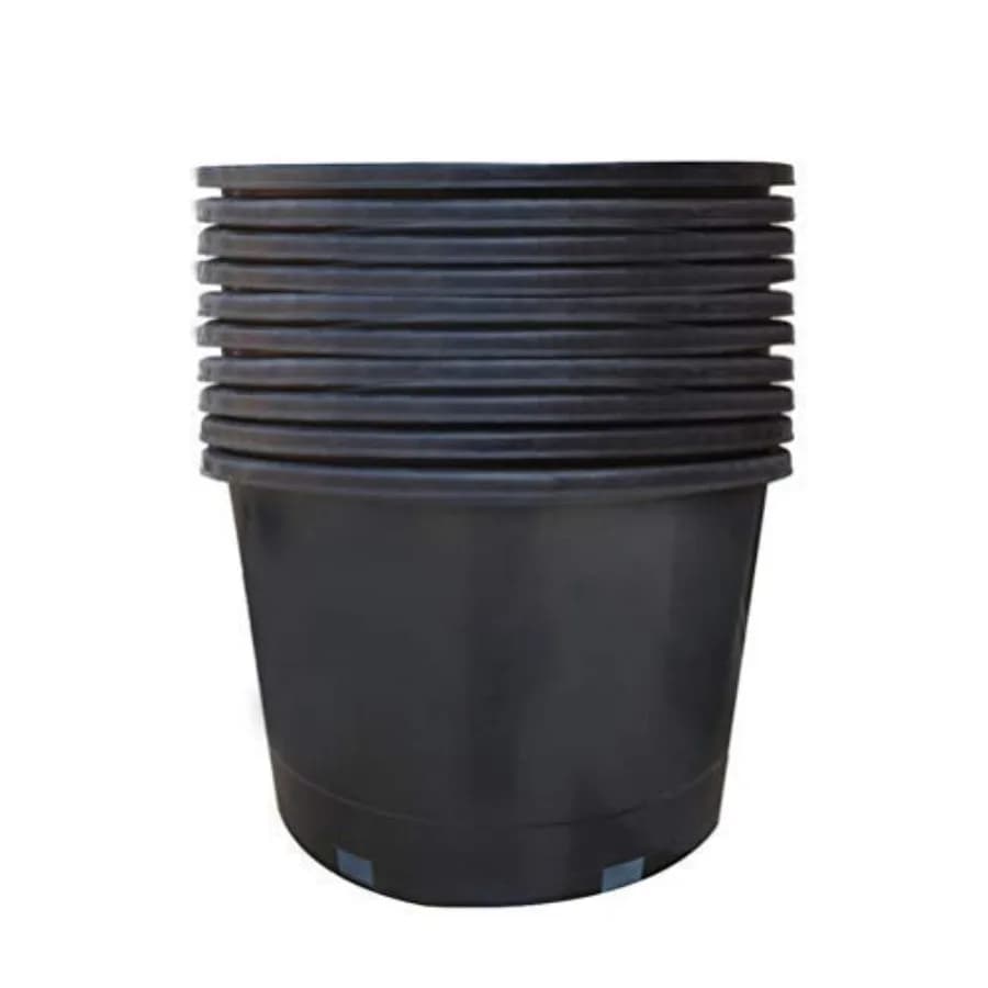 Nursery Pot 1-15 Gallon Injection Molded Polypropylene Black Durable Lightweight for Plants Soil Growers Hydroponics