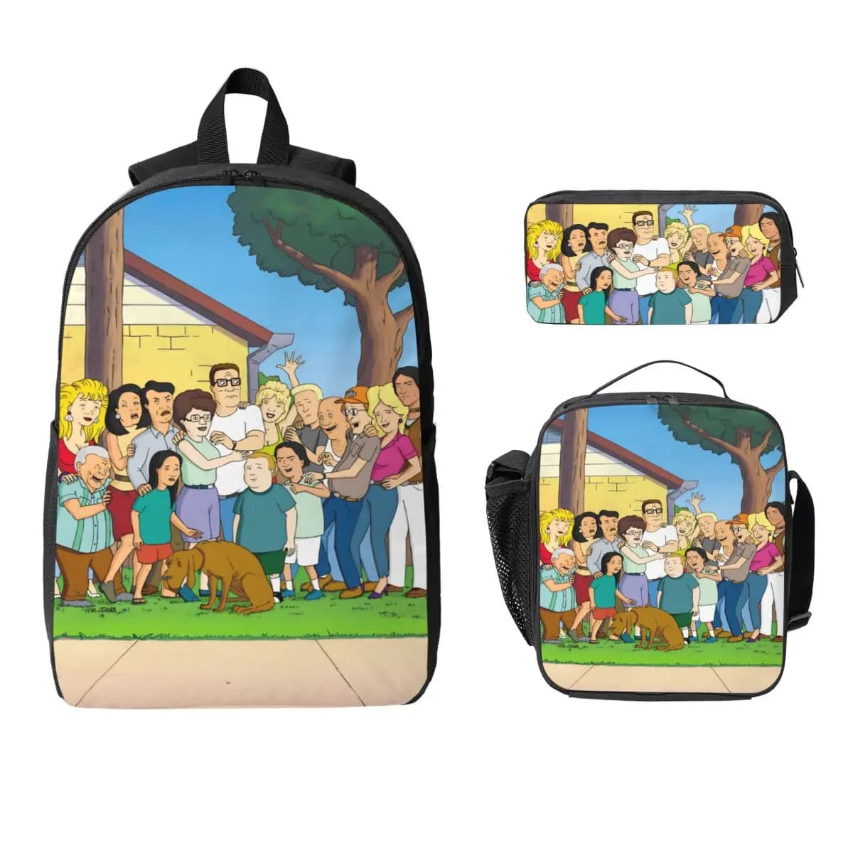 Kings Of The Hills Backpack Lunch Box Pencil Boxes for Boys Girls Backpacks School bag Bookbag Set