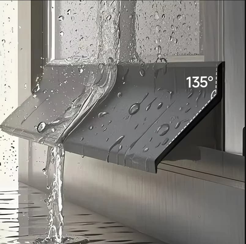 1pc Home Window Water Blocking Bar Sliding Window Rain Weatherstrip Balcony Insulation Windproof Sealing Strip Flashing Board